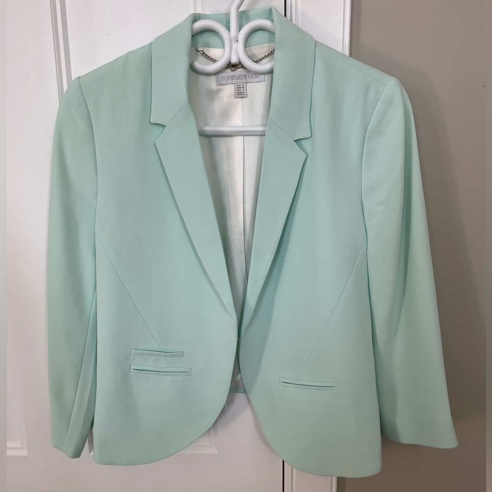 EVER NEW (FOREVER NEW Australia) Gorgeous Mint Green Blazer, US Size 4